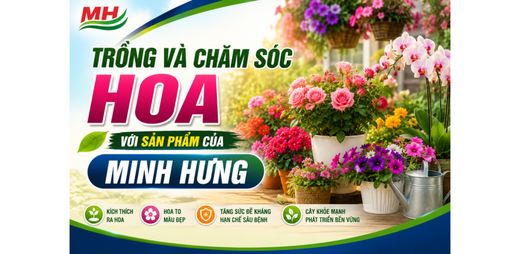TRỒNG VÀ CHĂM SÓC HOA VỚI SẢN PHẨM CỦA MINH HƯNG